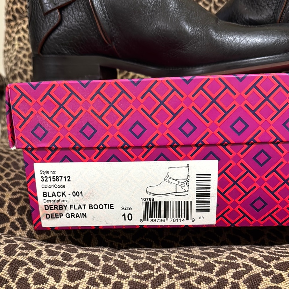 Tory Burch Black Derby Booties